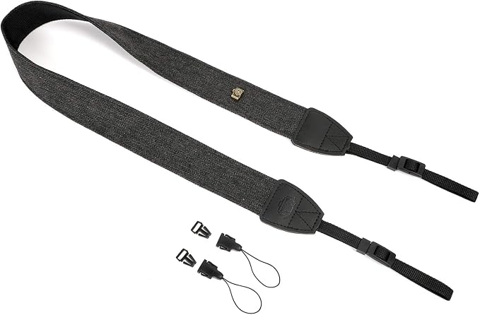 Camera Strap Canvas Black Shoulder Strap - Image 5