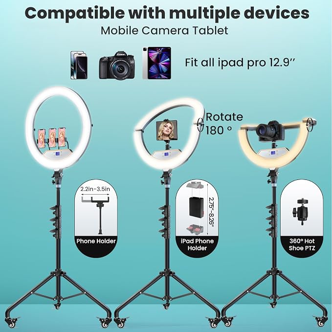 MACTREM 22" Foldable Ring Light - Image 7