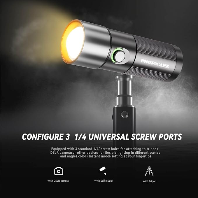 PHOTOOLEX RGB Photography Flashlight, 10W Portable Fill Light, 8400mAh/4 - Image 7