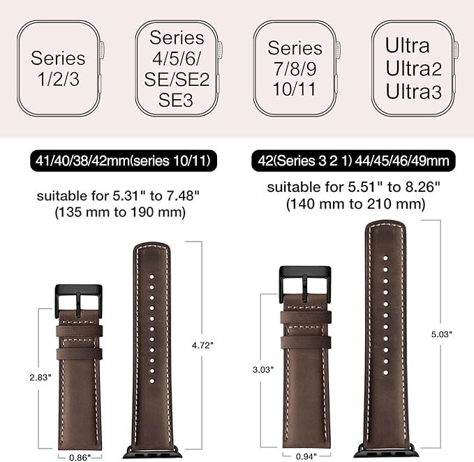 SUNFWR Leather Bands Compatible - Image 5