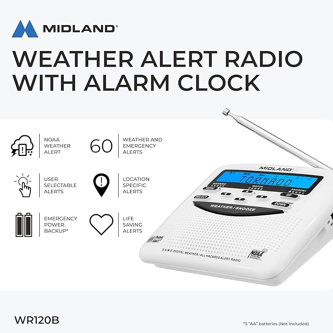Midland - WR120B - NOAA Emergency Weather Alert Radio - Localized Programming - Image 5