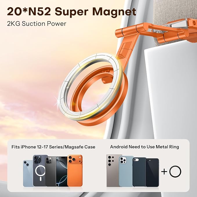 OMOTON TP02 360°Rotating for MagSafe Tripod Mount, Adjustable Aluminum Magnetic - Image 2