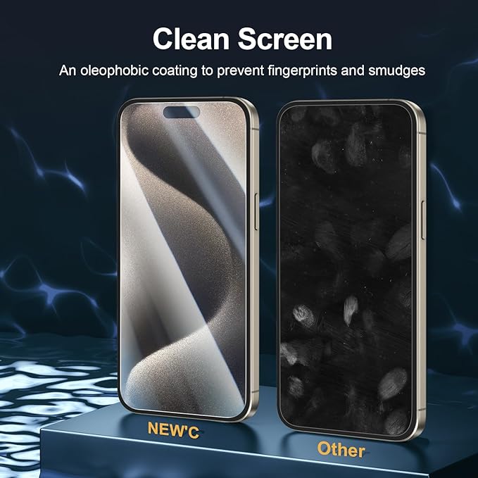 NEW'C 3x for iPhone 15 Pro Max Screen Protector+ 3x Camera Lens Protector - Image 5