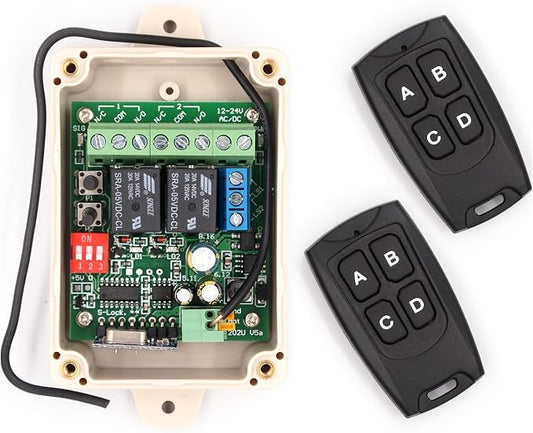 Solidremote 12V - 24V Secure Wireless RF Remote Control Relay Switch Universal by SolidremoteTechnologies