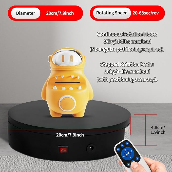 Remote Motorized Electric Turntable Rotating Display Stand Spinning Rotating - Image 7