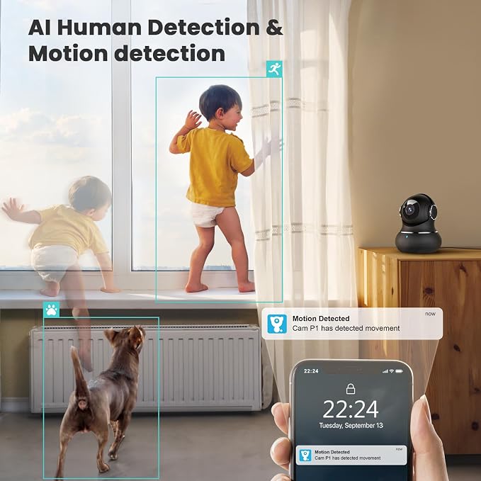litokam 5ghz Indoor Security Camera, 5MP Cameras - Image 4