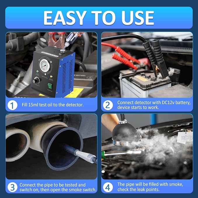 Automotive Smoke Machine, Upgraded 19PSI Leak Detector Unit Kit Dual Mode - Image 4