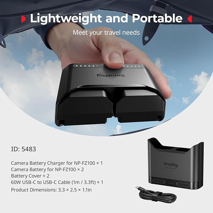 SMALLRIG NP-FZ100 Camera Battery Set - Image 9