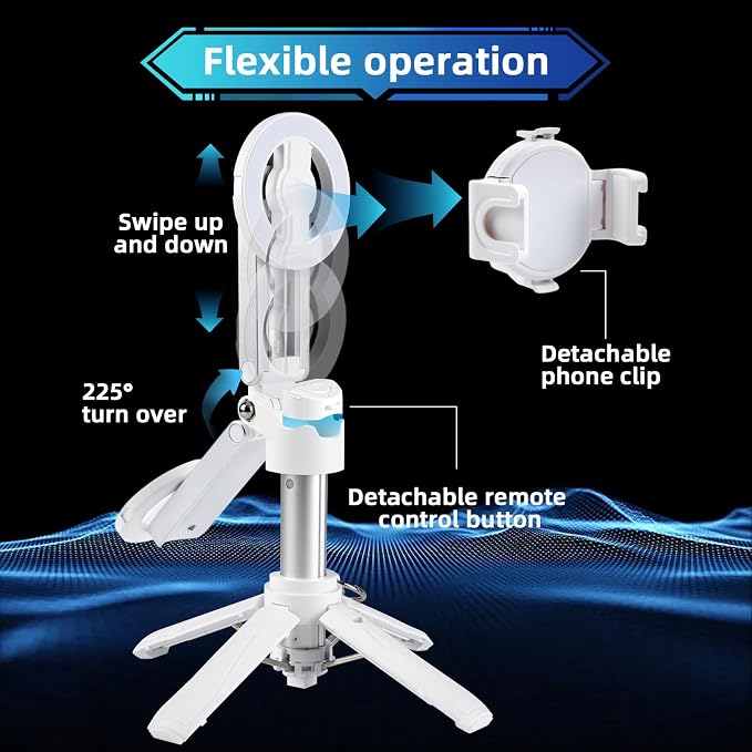 MQOUNY for Magsafe Tripod Stand for iPhone, Portable Pocket Size Selfie Stick - Image 3
