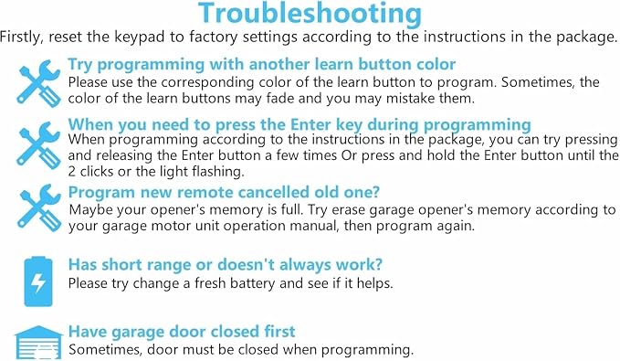 Universal Garage Door keypad for Chamberlain Liftmaster Genie Linear Multi-Code - Image 8