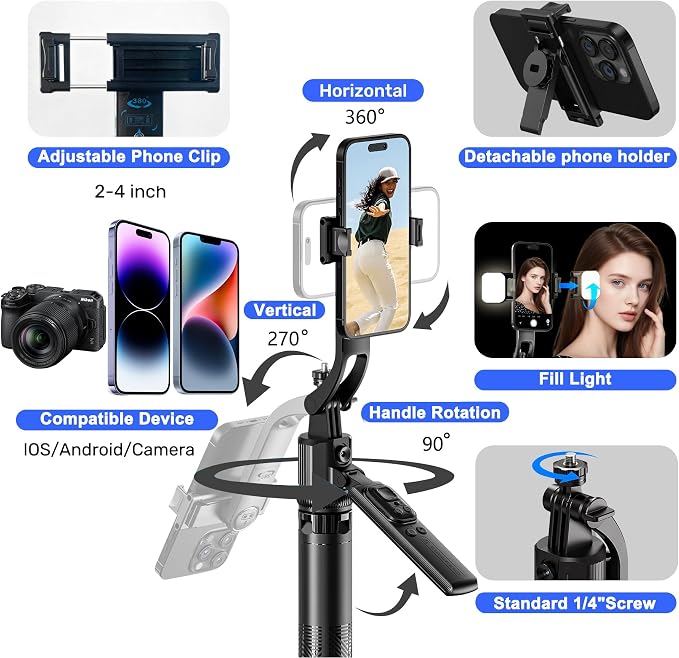 Auto Face Tracking Selfie Stick Tripod - Image 8