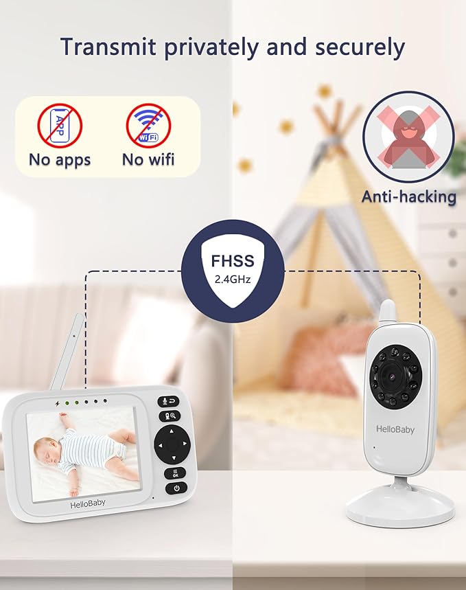 HelloBaby Monitor No WiFi Video Baby Monitor - Image 7
