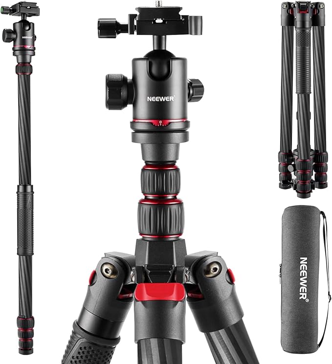 NEEWER Upgraded 80.7" Carbon Fiber Camera Tripod Monopod by Neewer