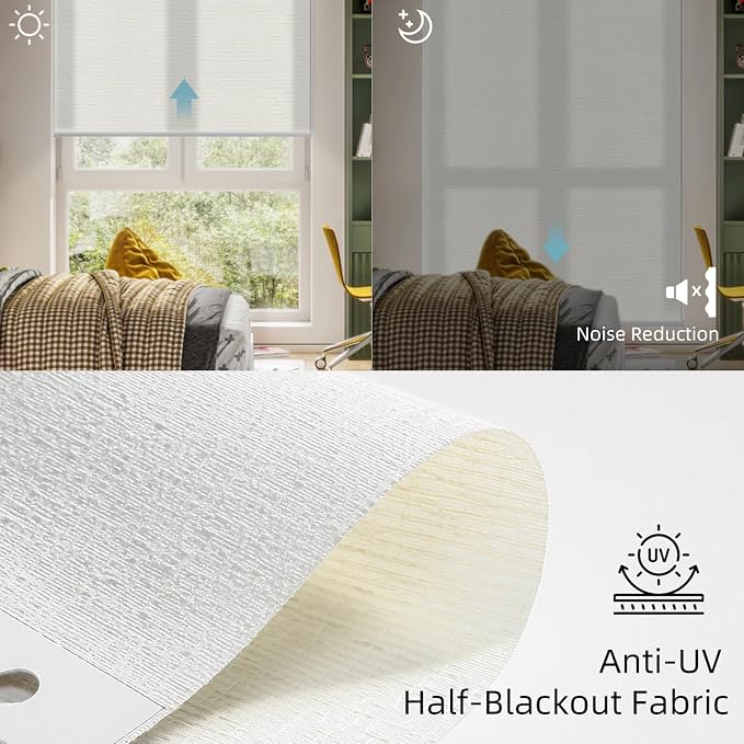 SmartWings Motorized Light Filtering Shades, Work - Image 6
