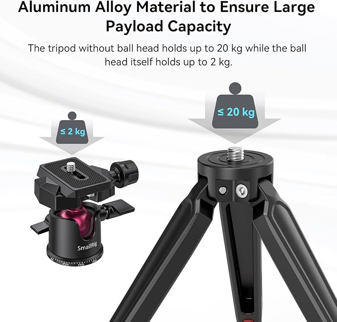 SmallRig Mini Tripod for Camera, Updated Desktop Tabletop Tripod - Image 4