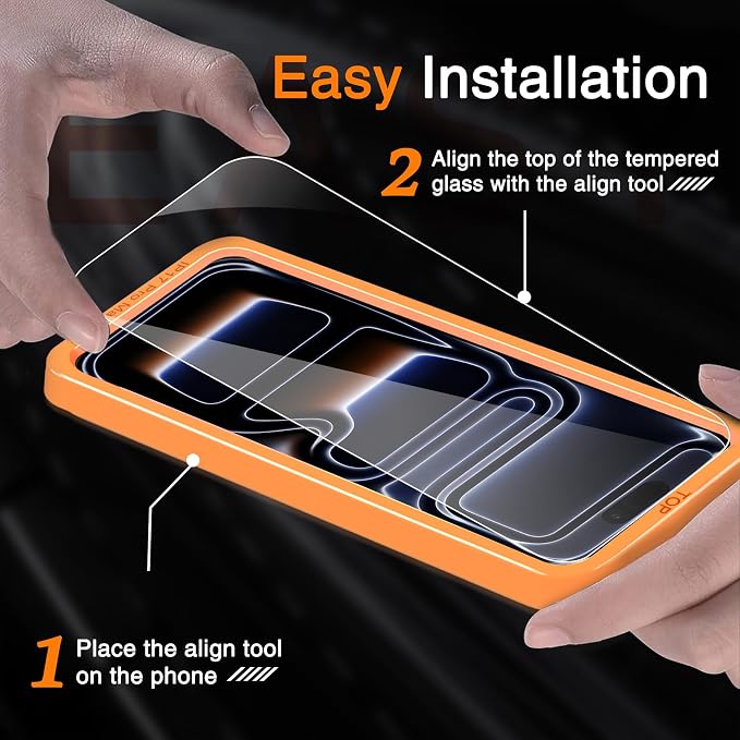 Wiaocit 3 Pack Tempered Glass Screen Protector - Image 2
