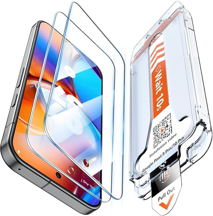 LK 2 Pack for Google Pixel 10 Pro Screen Protector 0 Bubble HD Clear 9H by LK