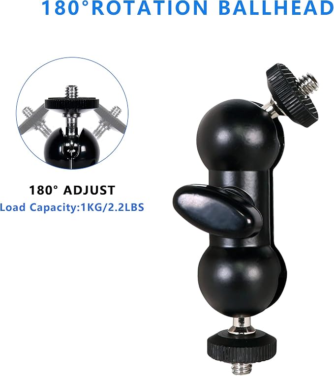 Cool Dual Ball head Magic Arm Adapter Camera Clamp Mount Super Clamp - Image 4