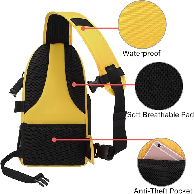 MOSISO Camera Sling Bag, DSLR/SLR/Mirrorless Camera Case Shockproof Photography - Image 4