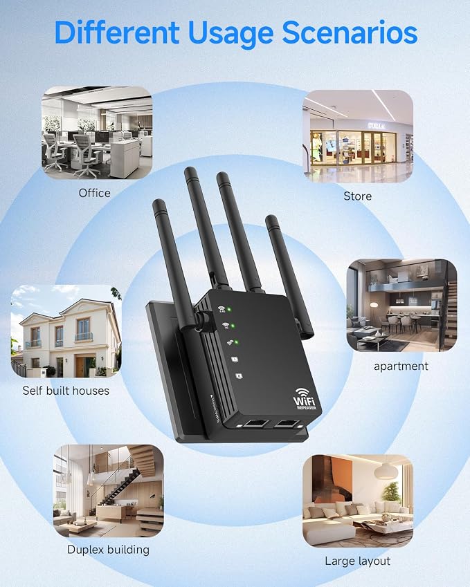 WiFi Extender Signal Booster for Home, WiFi Extender, Long Range up to 12880 Sq - Image 6