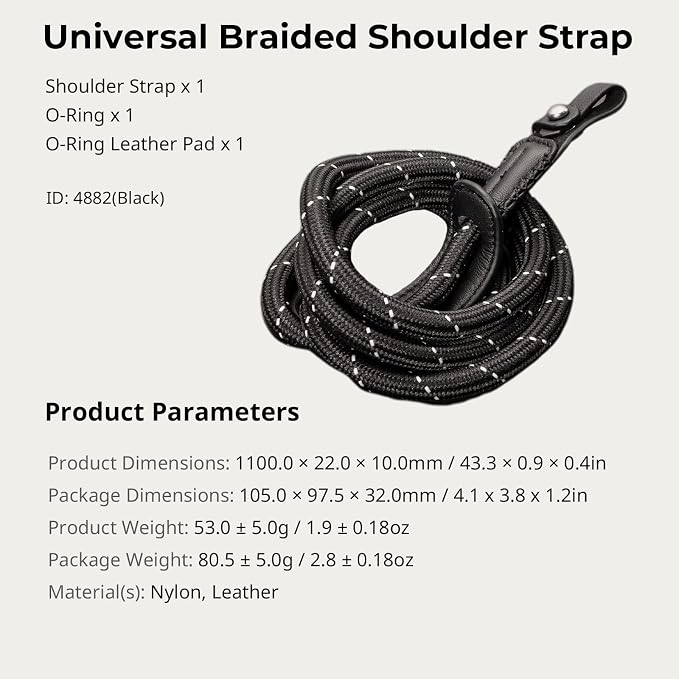 SMALLRIG Rope Camera Neck Shoulder Strap, Adjustable Braided Shoulder Strap - Image 8