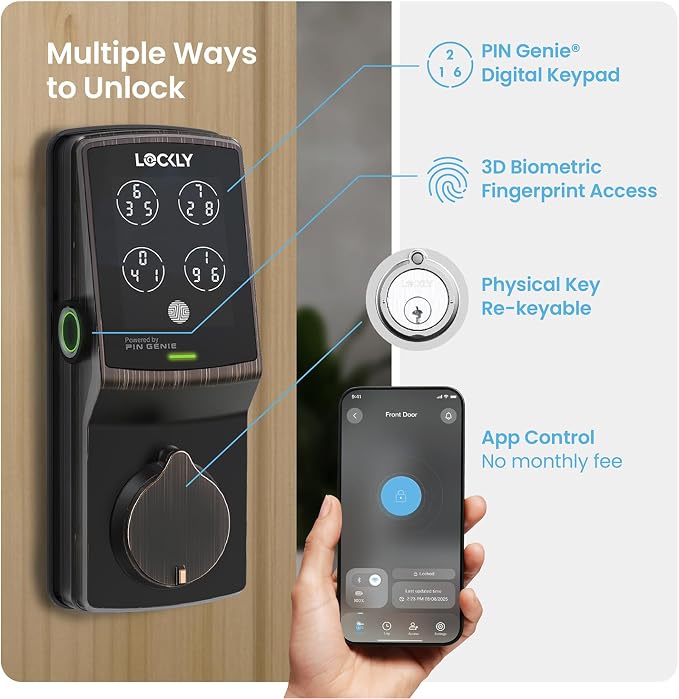 Lockly Secure Pro Wi-Fi Smart Door Lock, Keyless Entry - Image 2