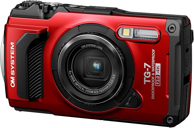 OM System OLYMPUS Tough TG-7 Red Underwater Camera, Waterproof, Freeze Proof - Image 3