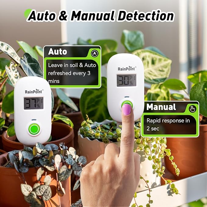 RAINPOINT Smart Digital Wireless Plant Moisture Meter Houseplant Indoor - Image 5