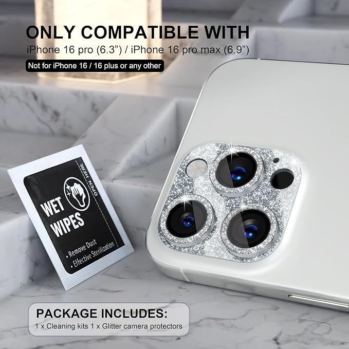Choiche Compatible for iPhone 16 Pro/iPhone 16 Pro Max Camera Lens Protector - Image 2