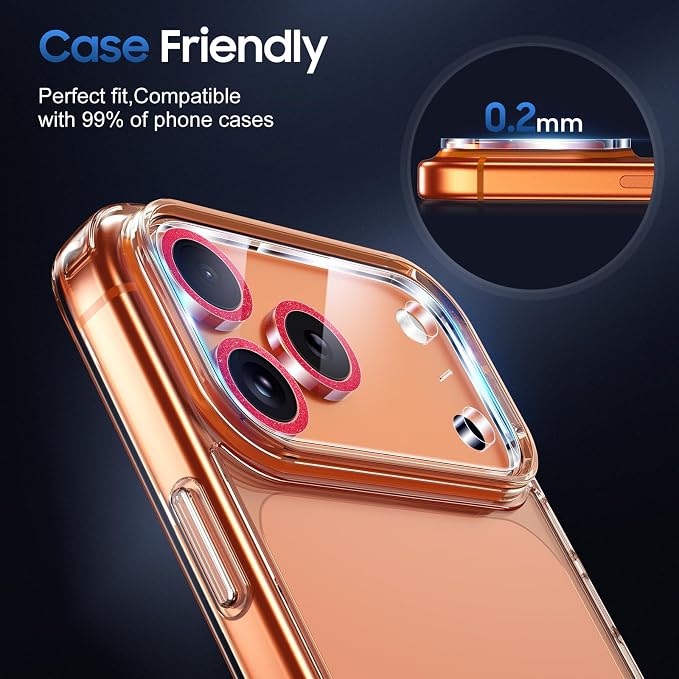 UniqueMe Compatible for 3 Pack iPhone 17 Pro Camera Lens Protector - Image 6