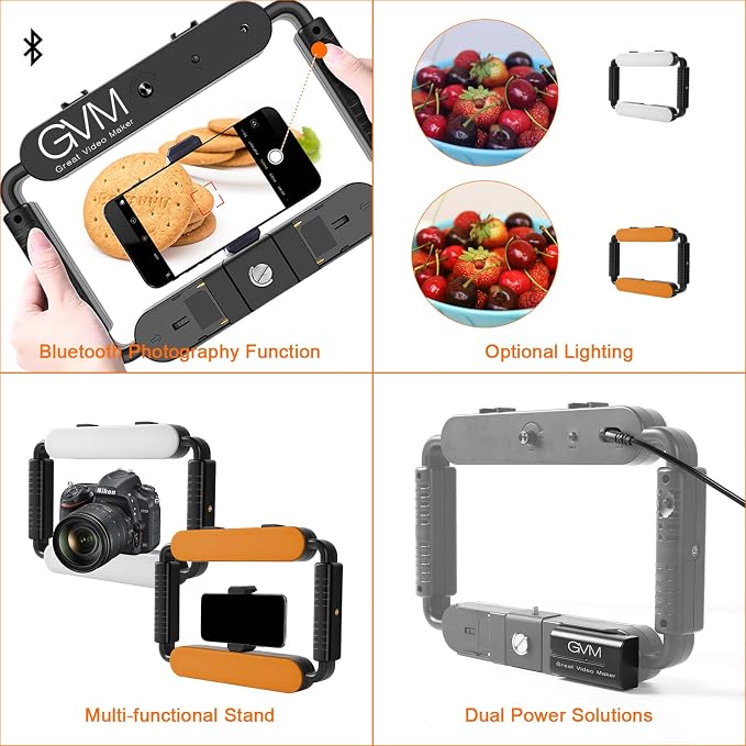 GVM Great Video Maker LED Ring Light 5600K Selfie Light, Smartphone Video Rig & - Image 2