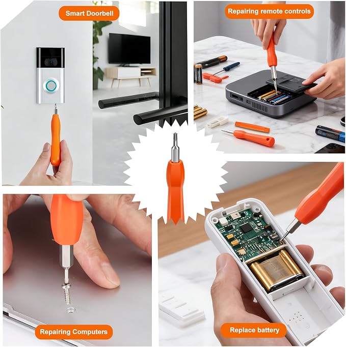 Video Doorbell Screwdriver, Double-Ended T6 T15 Screw Driver Tool - Image 7