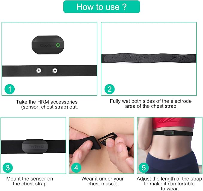 COOSPO Bluetooth Heart Rate Monitor Chest Strap H808S, ANT+ BLE HR Monitor Chest - Image 5