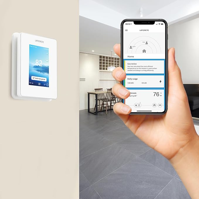 Laticrete 0804-0404-TW Strata Heat Smart Touch LCD WiFi Programmable Floor - Image 3