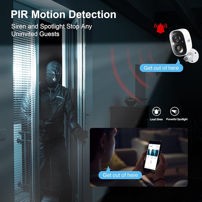 DCT Security Cameras Wireless Outdoor: WiFi Battery Cameras - Image 3