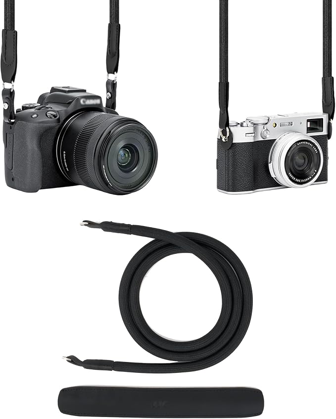 JJC 100cm Braided Rope Camera Strap, Soft Neck Shoulder Strap by JJC