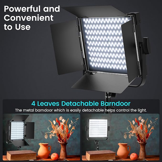 2-Pack RGB Photography Lighting Kit, 50W Bi-Color Professional LED Studio Lights - Image 5