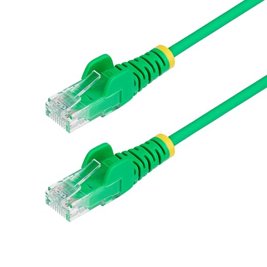 StarTech.com 25ft Green Slim CAT6 Ethernet Cable, Snagless RJ45, 28AWG Bare by StarTech
