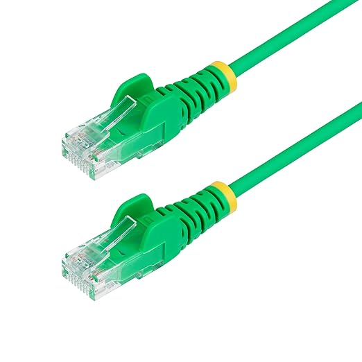 StarTech.com 7ft Green Slim CAT6 Ethernet Cable, Snagless RJ45, 28AWG Pure Bare by StarTech