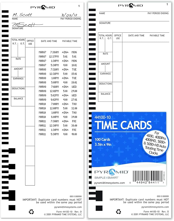 Pyramid Time Systems, 44100-10PK5, 4000ProK and 5000 Series Time Clocks from - Image 4
