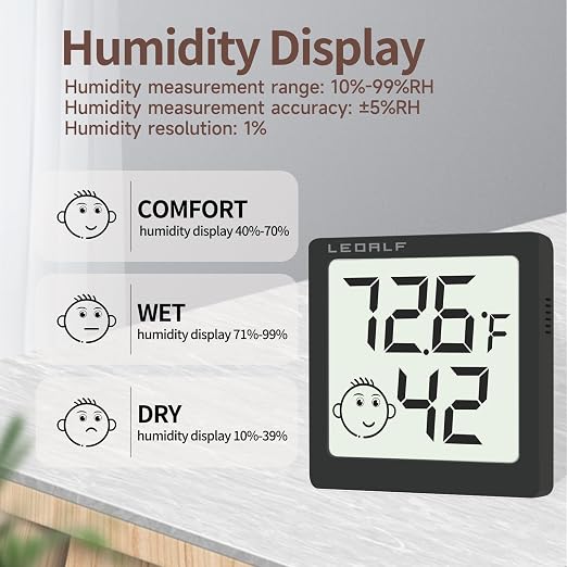 Mini Humidity Meter Hygrometer 6 Pack Room Thermometer Indoor Digital - Image 3