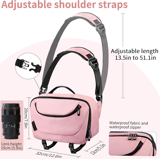 TAAOKA Camera Sling Bag, Waterproof Camera Case - Image 4