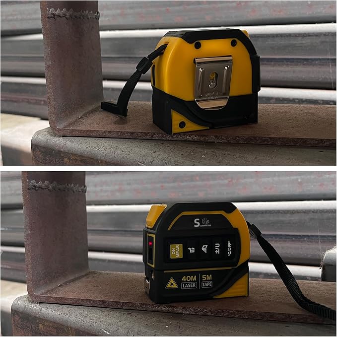 4-in-1 Laser Tape Measure with Laser Level Crosshairs |130ft/40m Laser - Image 8