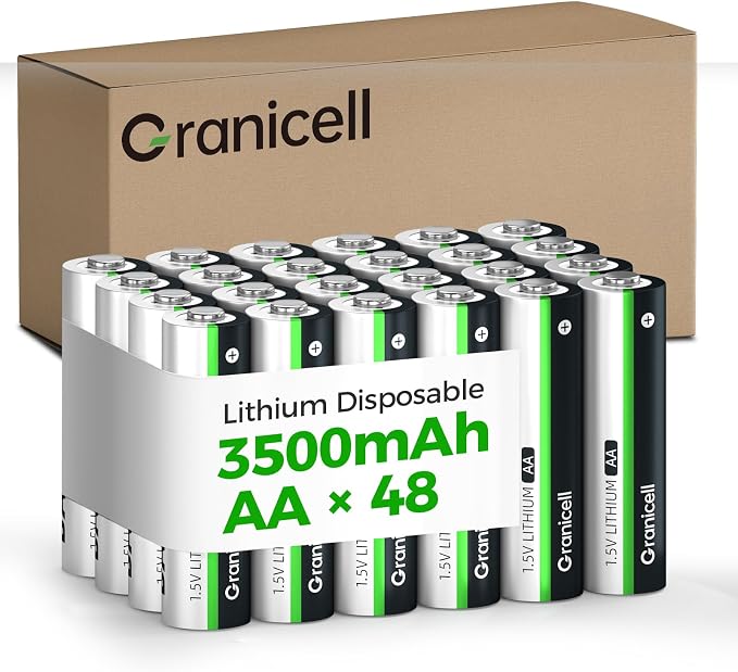 Granicell 48-Pack 3500mAh Lithium AA Batteries | 1.5V by Granicell