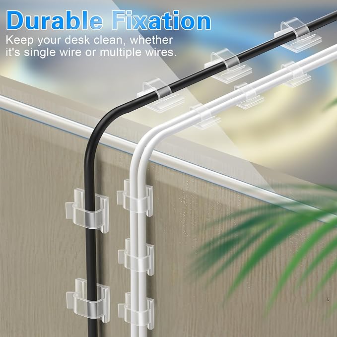 XHF 3/4” Adhesive Cable Wire Clips Clear 120PCS, Outdoor Christmas Light Clips - Image 7