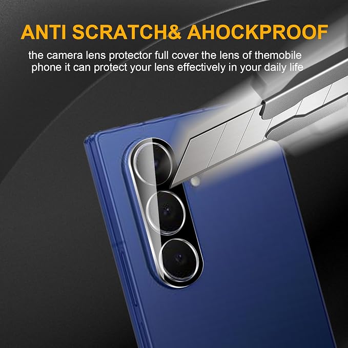3 Pack Camera Lens Protector for Samsung Galaxy Z Fold 7, Tempered Glass - Image 4