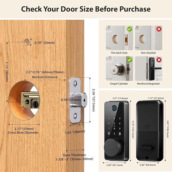 Keyless Entry Door Lock, Biquole Smart Lock - Image 10