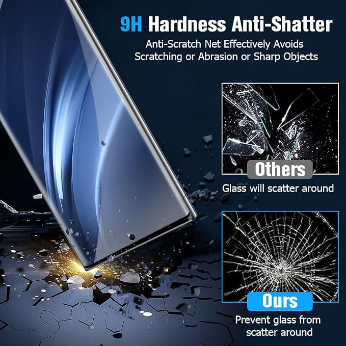 2 Pack for Galaxy S22 Ultra Privacy Screen Protector, 2 Pack Camera Protector - Image 3