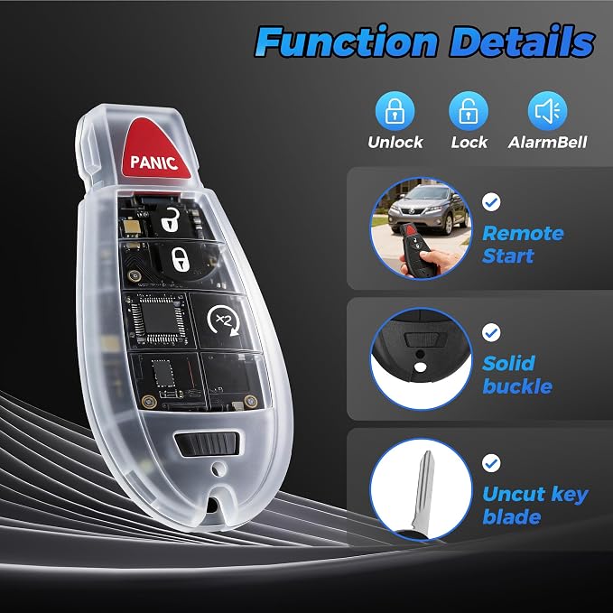 Key Fob 2Pcs 433 MHZ GQ4-53T 56046955AG Compatible - Image 5