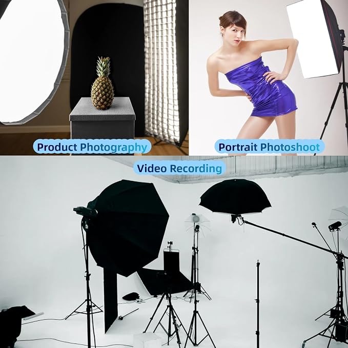 2Pcs 85W Light Bulb 5500K CFL Roas Daylight Spiral Softbox Lighting Kit Bulb in - Image 4